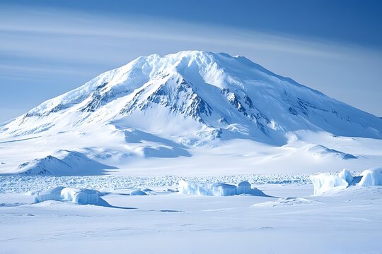 Mount erebus icebergs
