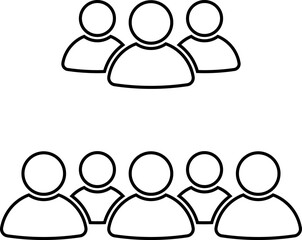 People group icon set team worker user. Employee people group icon team staff. User profile symbol. Group of people or group of users. Persons symbol.