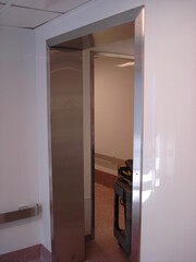 Stainless Steel Door Frame Installation in Cleanroom Environment