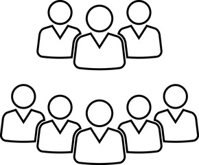 People group icon set team worker user. Employee people group icon team staff. User profile symbol. Group of people or group of users. Persons symbol.