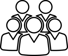 People group icon set team worker user. Employee people group icon team staff. User profile symbol. Group of people or group of users. Persons symbol.