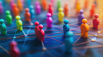 An Image Representing,Illustrating Social Media Network Or Internet Marketing Include Network Marketing Digital And Circuitry, Teamwork.