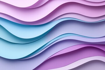 Fototapeta premium A group of wavy papers on a white background