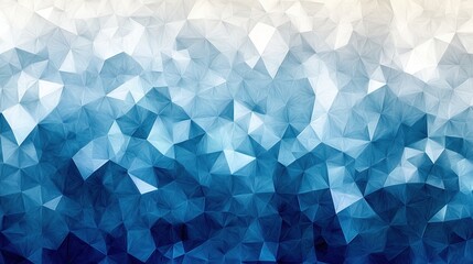Fototapeta premium Geometric faceted triangle pattern blue color and texture