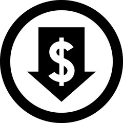Currency Exchange. Currency exchange rate icon. Stock market. Cost reduction. Cost increase icon. Price reduced, discount icon. Financial or business sign