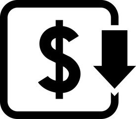 Currency Exchange. Currency exchange rate icon. Stock market. Cost reduction. Cost increase icon. Price reduced, discount icon. Financial or business sign