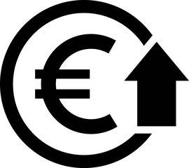 Currency Exchange. Currency exchange rate icon. Stock market. Cost reduction. Cost increase icon. Price reduced, discount icon. Financial or business sign