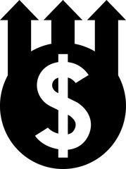 Currency Exchange. Currency exchange rate icon. Stock market. Cost reduction. Cost increase icon. Price reduced, discount icon. Financial or business sign