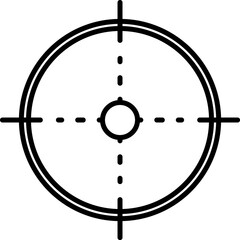 Crosshair gun sight icons set. Cross hairs. Bullseye, target or aim symbol. Futuristic aim pointer. Military rifle scope, shooting mark sign. Targeting, aiming. Archery, hunting. Game UI element