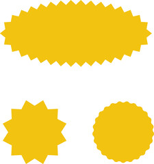 shopping labels collection. Sale or discount sticker. Starburst red sticker set. Special offer price tag. Supermarket promotional badge. Promo stickers with star edges.