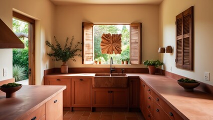 Modern kitchen interior.