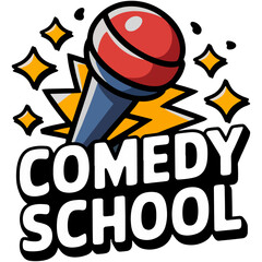 Comedy School Logo Vector