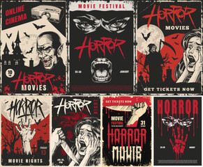 Posters for January horror festival