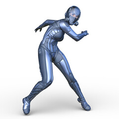 サイバーウーマン　3DCGレンダリング