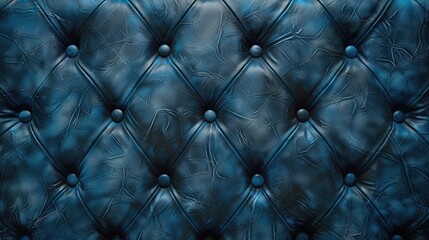 Fototapeta premium Vintage dark blue leather texture for interior design.
