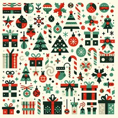 Festive Christmas Design of Wrapping Paper