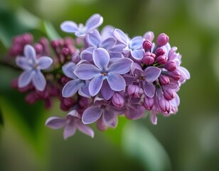 Blooming Lilac Flowers in a Spring Garden