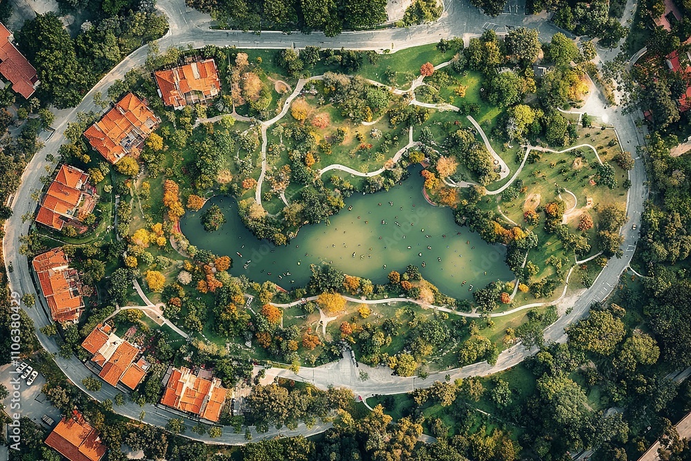 Poster this aerial image highlights land with network markers outlining disaster-resilient infrastructure a