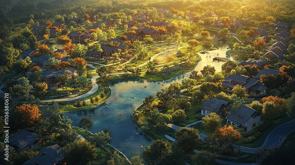 Poster this aerial image highlights land with network markers outlining disaster-resilient infrastructure a