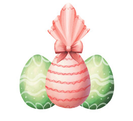 Ovos de Páscoa Aquarela