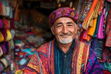 Fototapeta premium Turkmen silk road merchant