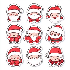 Cute Santa Claus character for Christmas holiday greeting card design.