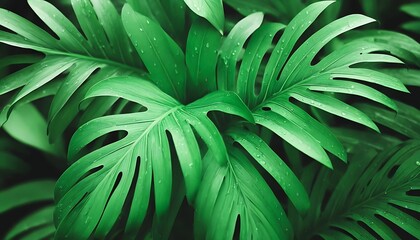 Fototapeta premium Explore the serene plant world with intricate details of green leaves.