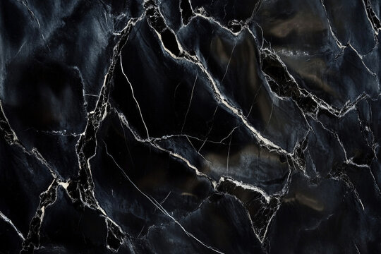 Smooth obsidian texture, deep black surface with glossy reflections and subtle sharp edges, bold and modern