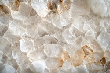 Obraz premium Fine rock salt texture, rough white crystals with subtle natural imperfections, raw and detailed