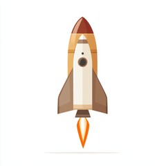 Fototapeta premium Rocket Launch Illustration - Futuristic Space Exploration