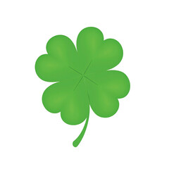 Fototapeta premium Vibrant four leaf clover symbolizing luck and fortune