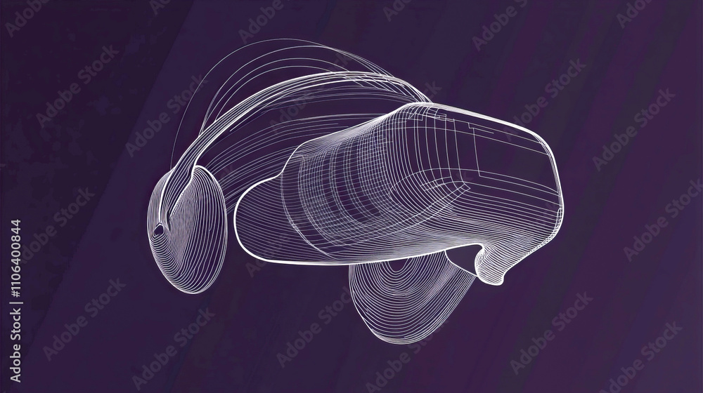 Poster abstract wireframe design of a conceptual car on dark background