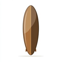Fototapeta premium Vintage Wooden Surfboard Illustration