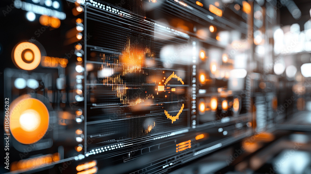 Poster ai generate dynamic visualizations of data analytics modern technology environment digital media fut