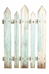 Fototapeta premium Weathered pale-green wooden fence section.