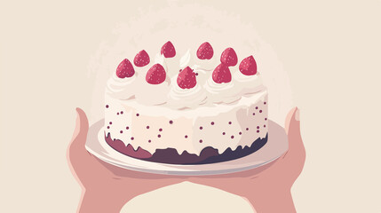 Delicious Cake Illustration Flat Vector Design for Graphic Projects