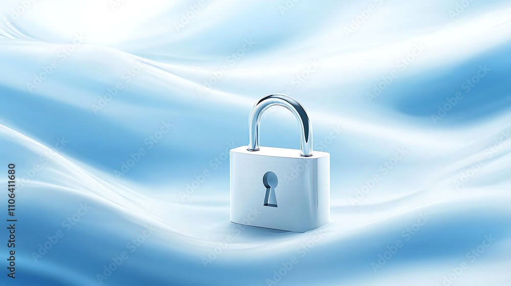 Poster abstract security technology background with padlock symbol