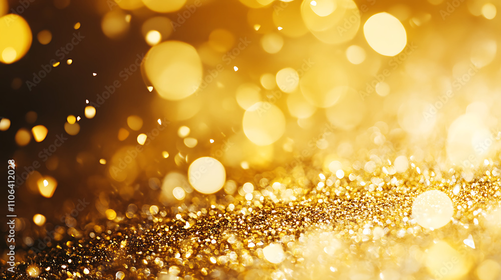 Poster abstract gold background with copy space, shiny surface, banner website template
