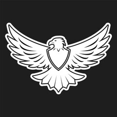 logo in the form of an eagle silhouette
