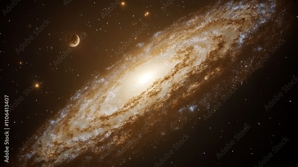 Canvas Prints planet and moon
