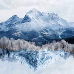 Obraz premium Winter Mountain Landscape