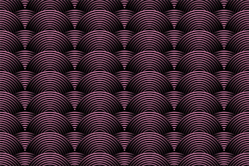 Fototapeta premium Abstract pink purple glowing geometric lines on a black background with shiny circular patterns. Ideal for technology-themed covers, posters, banners and websites.EPS 10