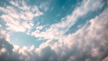 Obraz premium Explore the beauty of clouds and feel the tranquility and vastness of the sky.