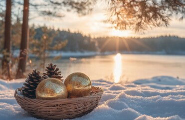 christmas tree in the snow
