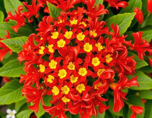 Vibrant Cluster of Red Flowers