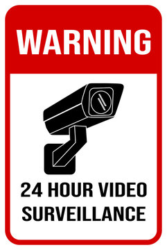 warning 24 hour video surveillance