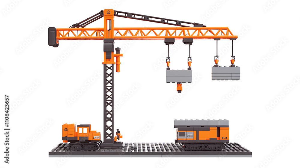 Aufkleber a set of construction machinery is designed in a flat style and isolated on a white background, it i