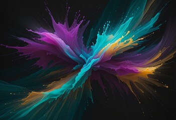 Obraz premium Dynamic Light Burst with MediumPurple, Cyan, and RosyBrown