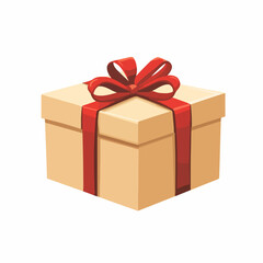 Obraz premium Festive Gift Vector Illustration Isolated on White Background