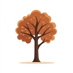 Autumn Tree Illustration - Colorful Fall Foliage